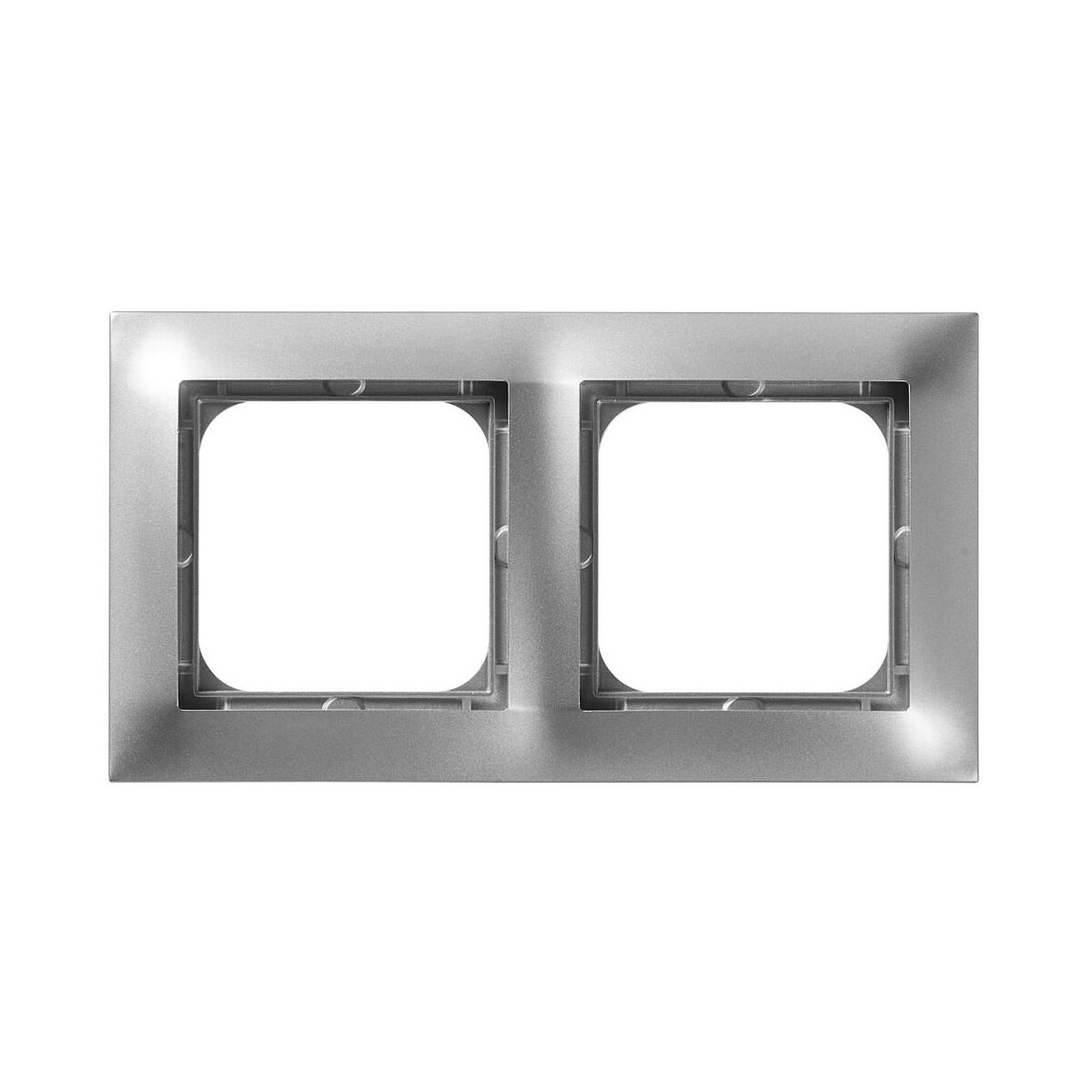 LEDart 2-krotna pozioma i pionowa, Ospel Impresja R-2Y/18, kolor srebrny