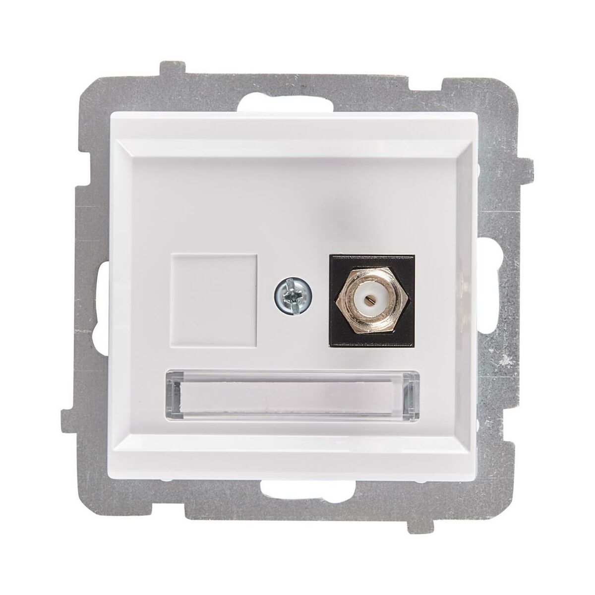 Ospel Sonata biały gniazdo antenowe typu F GPA-1RF/m/00 GPA-1RF/m/00