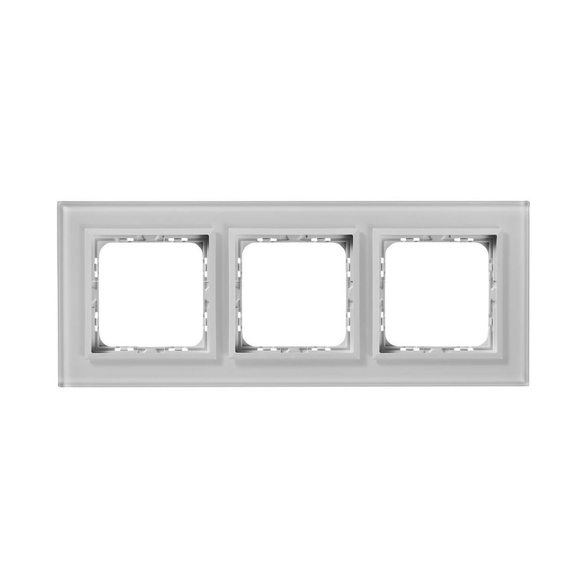 LEDart 3-krotna, pozioma i pionowa - Ospel SONATA R-3RGC/31/00, białe szkło, grubość 4 mm