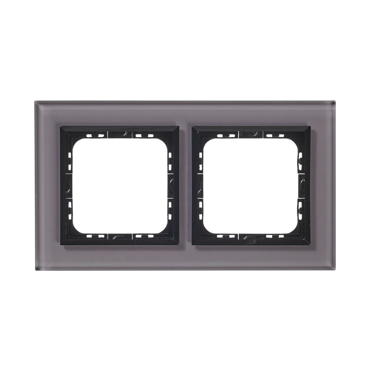 LEDart 2-krotna, pozioma i pionowa - Ospel SONATA R-2RGC/41/25, szare szkło, grubość 4 mm