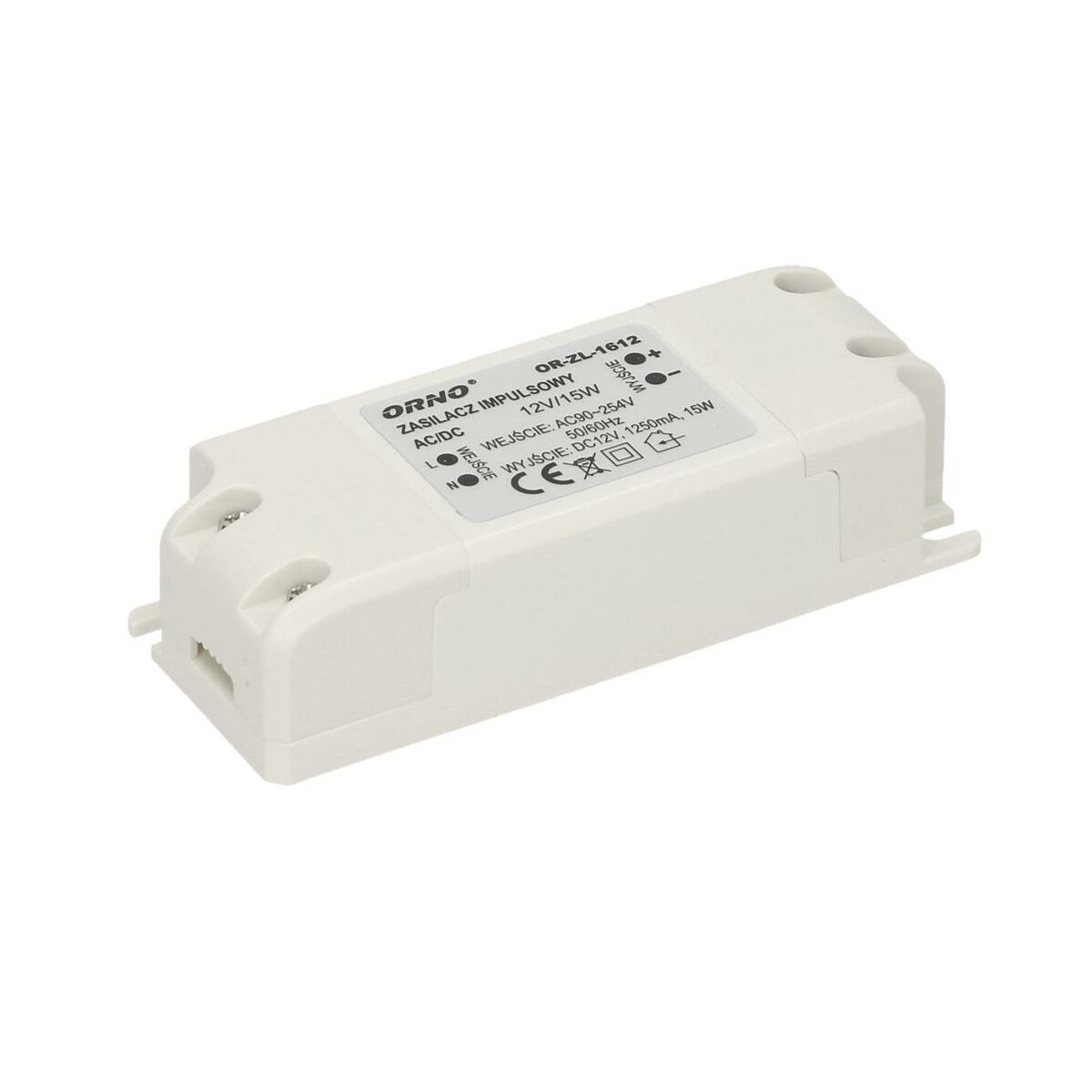 Orno Zasilacz do oświetlenia LED ZL-1612 12V 15 Watt)