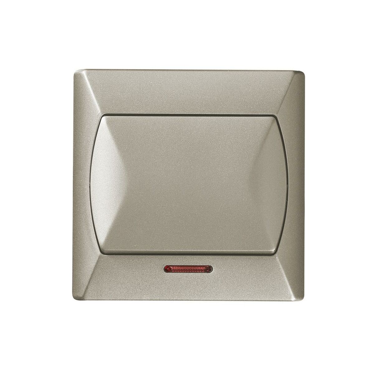 Ospel Włącznik pojedynczy z podświetleniem AKCENT satynowy