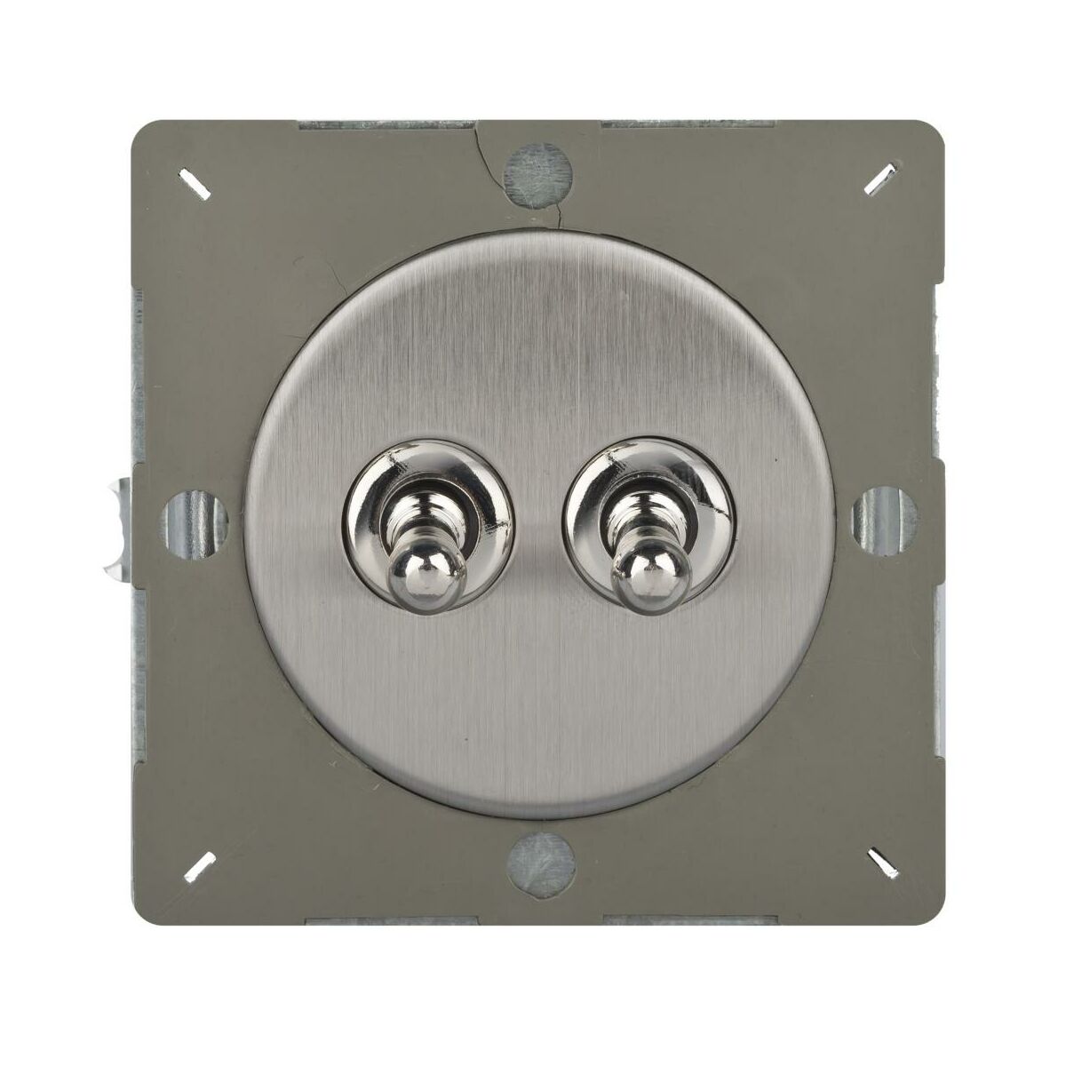 VARILIGHT Włącznik podwójny VARIGRID  stal szlifowana  VARILIGHT