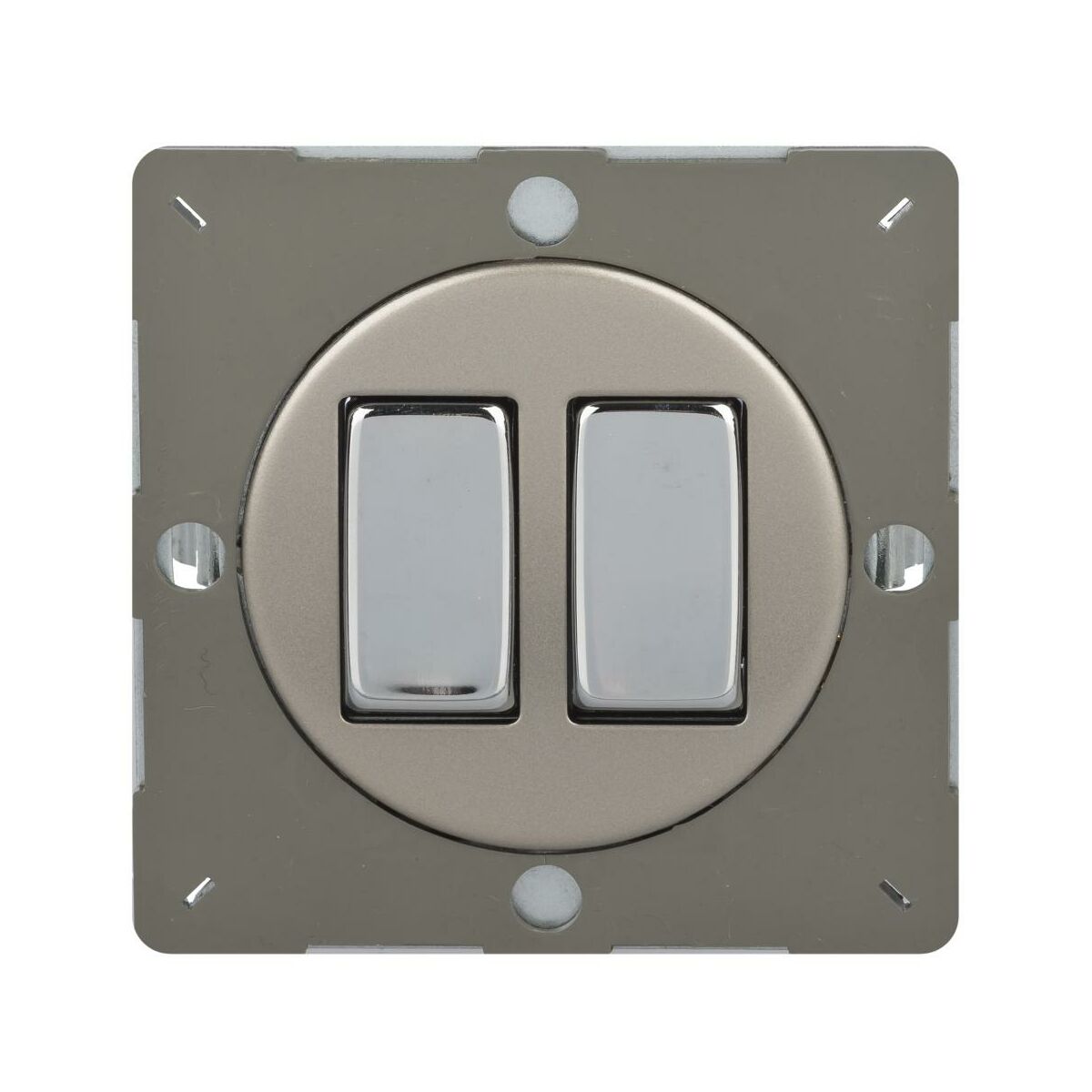 VARILIGHT Włącznik podwójny VARIGRID  satyna  VARILIGHT