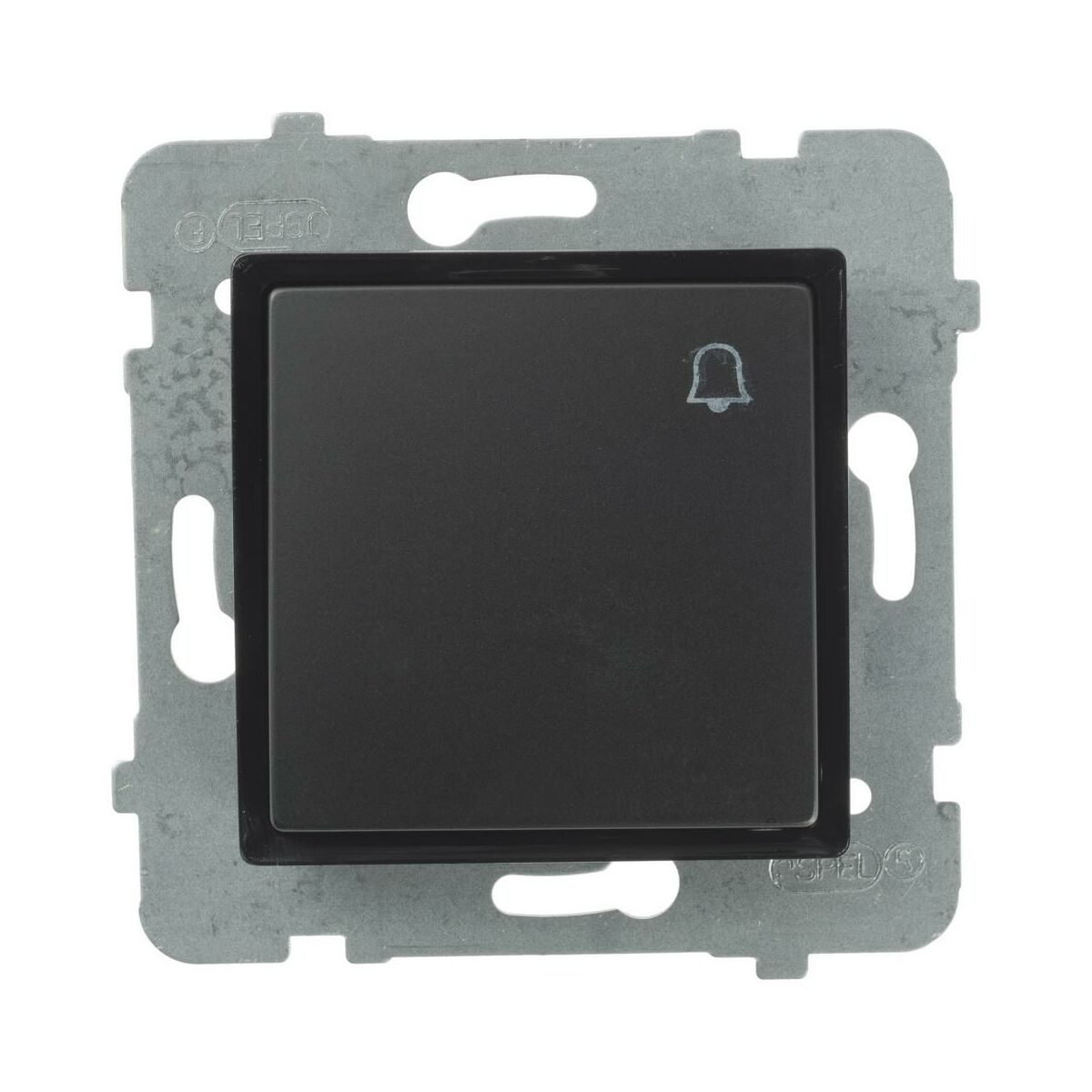 Polmark Przycisk dzwonek ROSA czarny