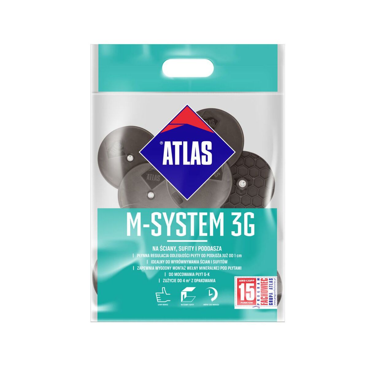 Zestaw łączników do montażu płyt g-k M-SYSTEM 3G L250 Atlas