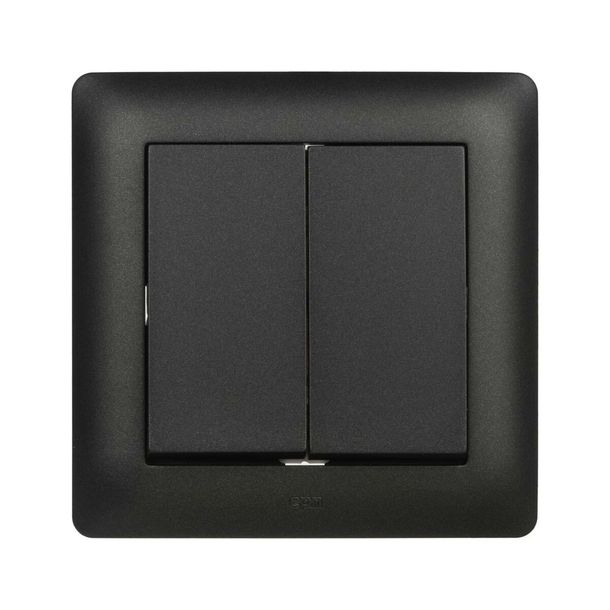 Wyłącznik podwójny schodowy ASTORIA czarny ELEKTRO-PLAST