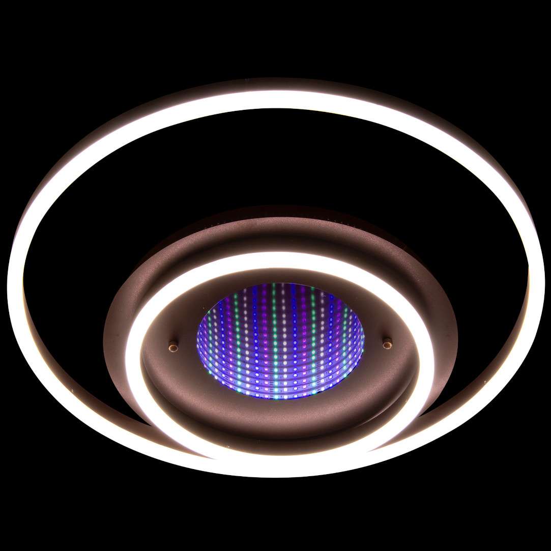 Lampa sufitowa ringi VEN MX55011/2L LED 100W 3000-6000K białe brązowe