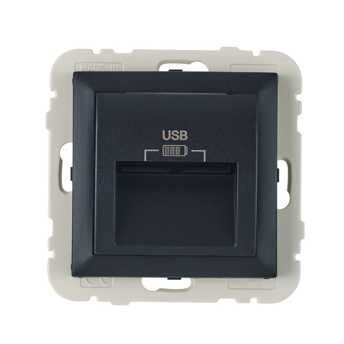 Efapel Gniazdo podwójne USB LOGUS 90 Czarny