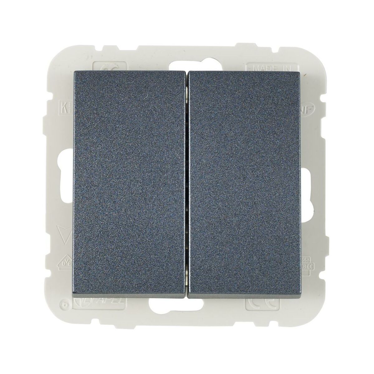 Efapel Włącznik schodowy PODWÓJNY LOGUS 90 Grafit