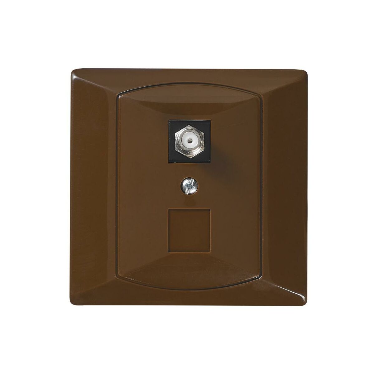 Ospel Gniazdo antenowe TYP F AKCENT brąz