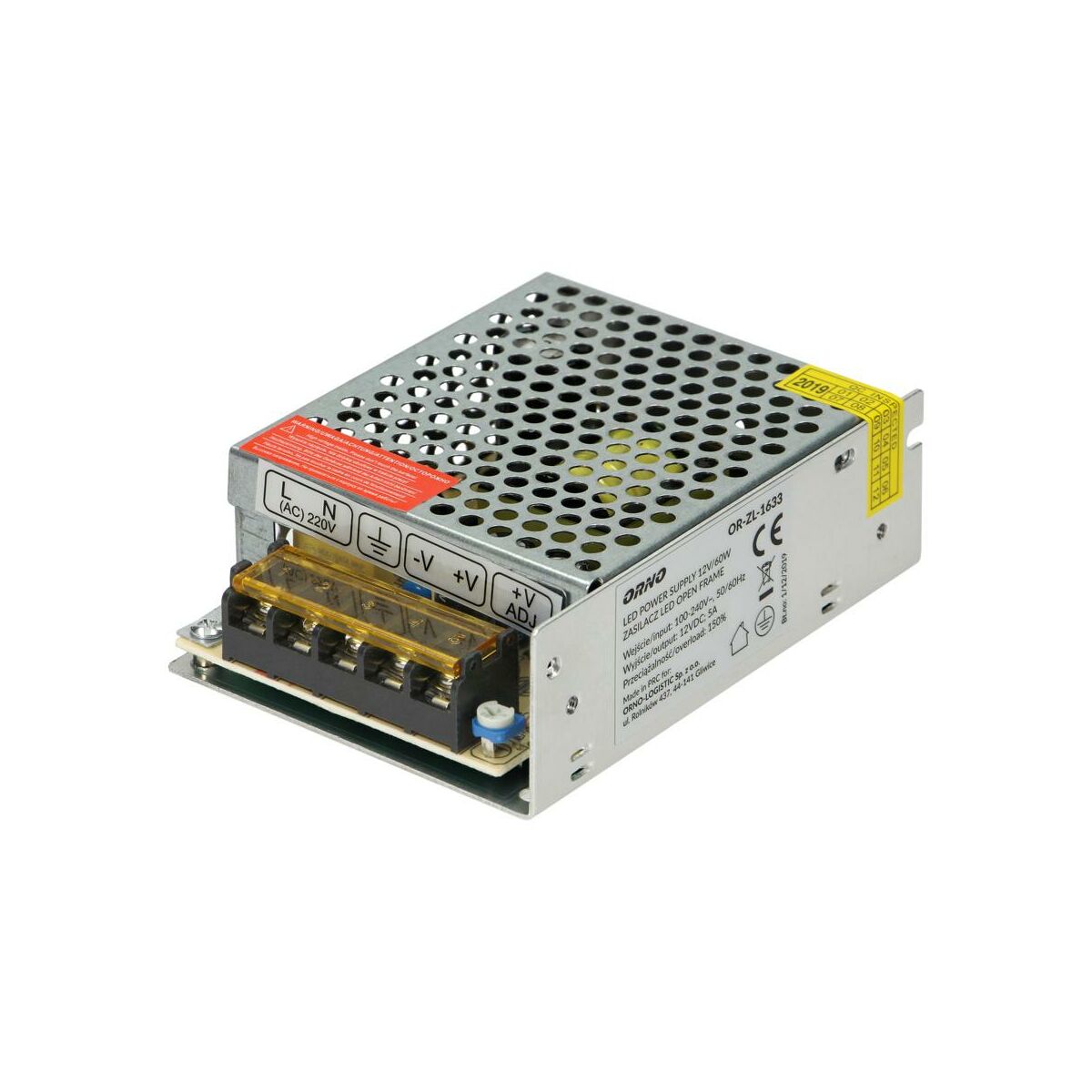 Orno Zasilacz do LED OPEN FRAME IP20 12V/60W
