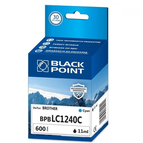 Black Point Tusz zamienny do BROTHER LC1240 marki cyan IM465-1