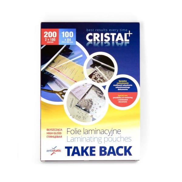 Folia do laminowania A4 216x303mm 100mic TAKE BACK ARGO 100szt. /360410/