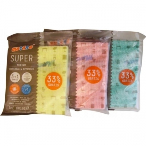 Morana Ścierka antybakteryjna SUPER MEDIUM mix kolorów 4szt /M-006G/ IK045