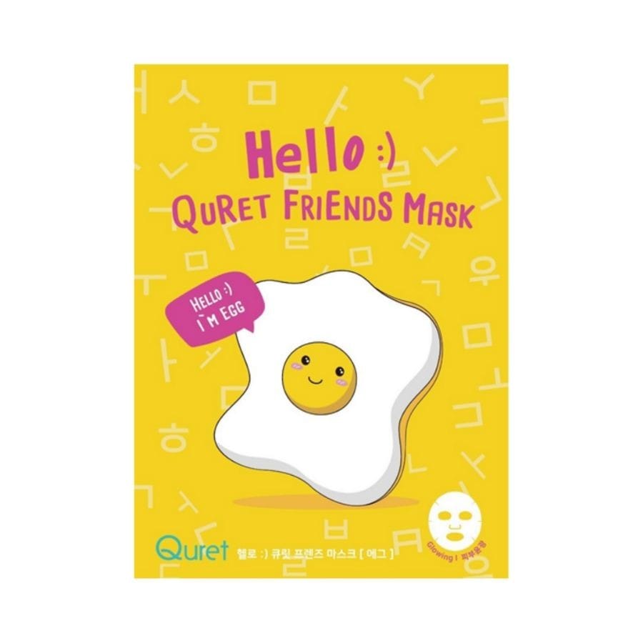 Quret Quret Hello:) quret friends mask maska do twarzy w płachcie jajko 25g