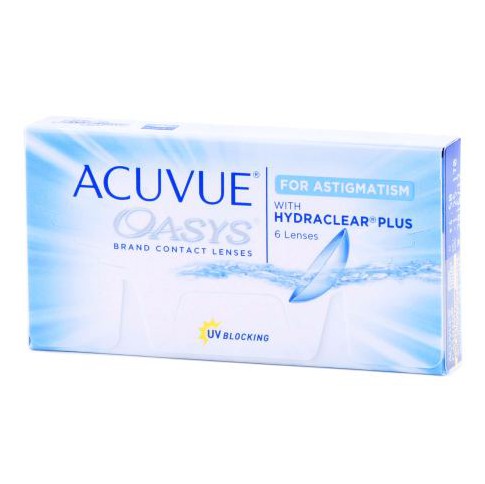 Johnson & Johnson Acuvue Oasys for Astigmatism 6 szt. Soczewki dwutygodniowe (-4.75 dpt, Cyl. -1.75, Axis 40 & BC 8.6), z ochroną UV