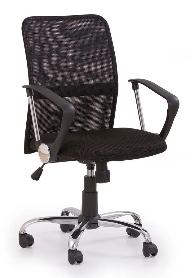 Czarny obrotowy fotel biurowy E0-T50