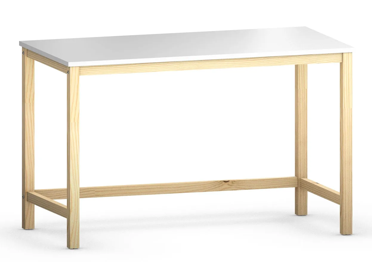 Skandynawskie biurko na drewnianych nogach 120x60 B2-F76