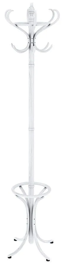 Skandynawski biały wieszak stojący - Nepres 7X