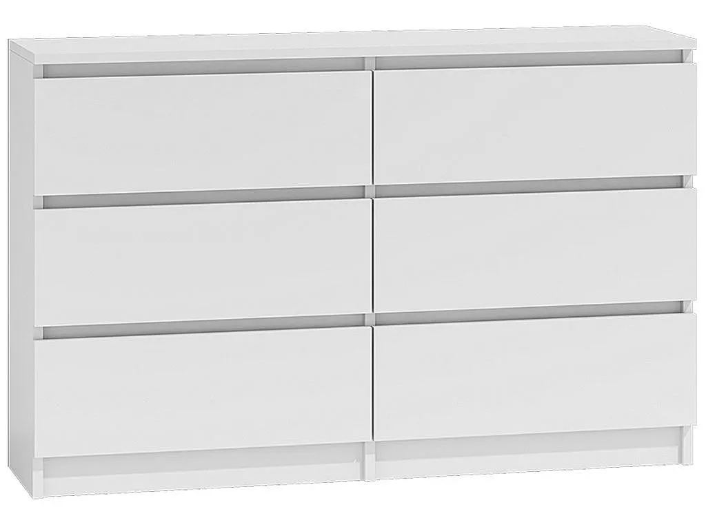 Nowoczesna Biała Komoda 140 Cm Z Szufladami H5-F91