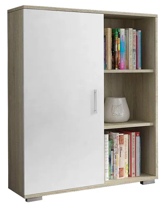 Komoda biała + dąb sonoma R8-H64