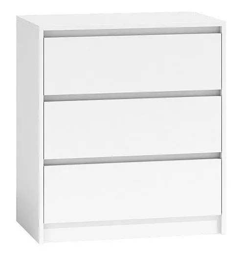 Skandynawska biała komoda z 3 szufladami T7-H63
