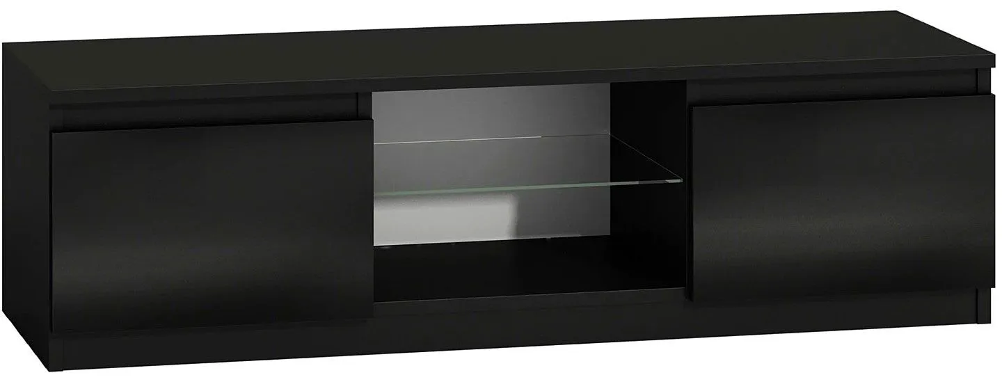 Czarna industrialna szafka rtv N1-G54