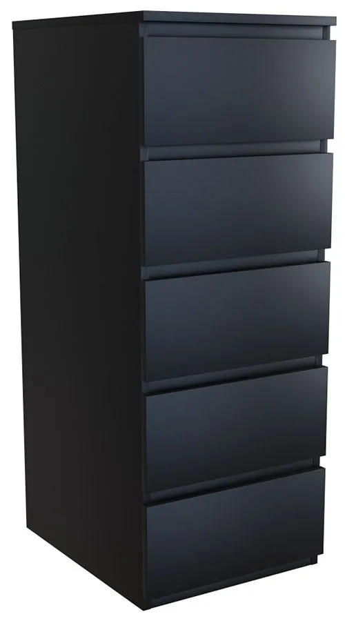Czarna wysoka komoda T3-M22