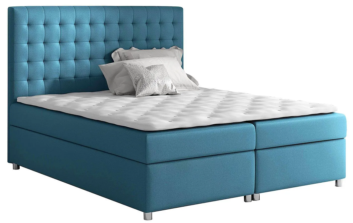 Duże łóżko z pojemnikami na pościel 160x200 T4-S20