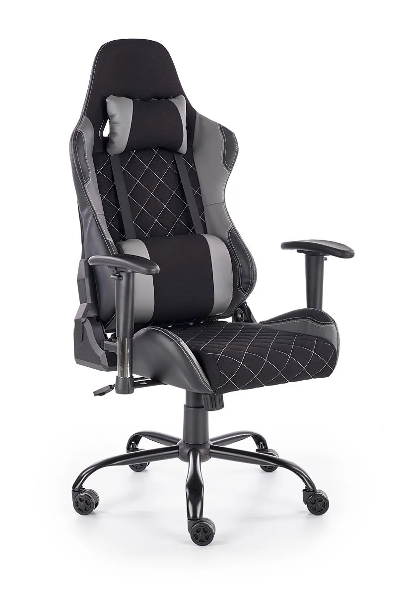 Czarny tapicerowany fotel gabinetowy R0-L59