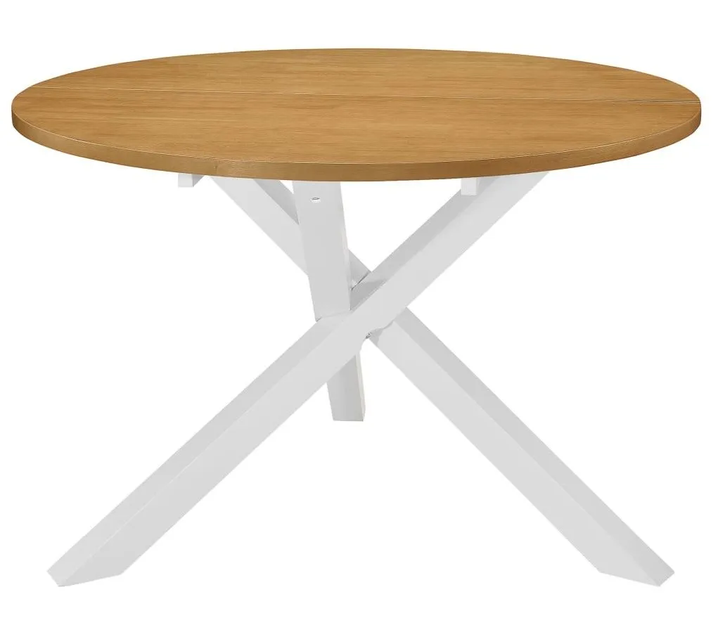 Okrągły stół ze skośnymi nogami brązowy B3-M07