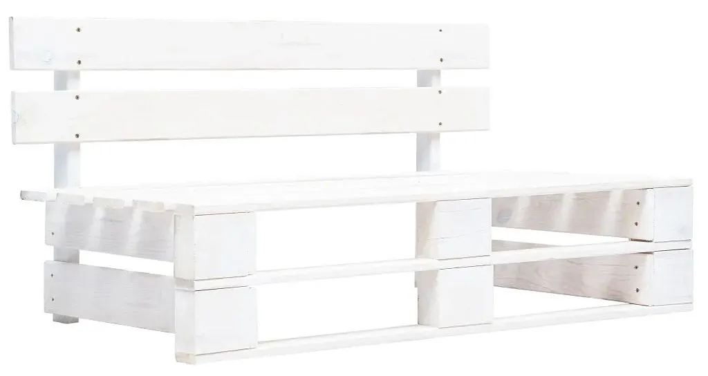 EDINOS Biała ławka ogrodowa z palet H8-D83