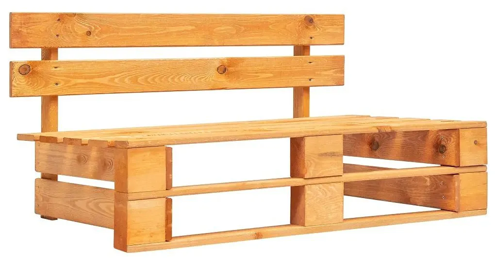 EDINOS Brązowa ławka ogrodowa z palet W3-E92