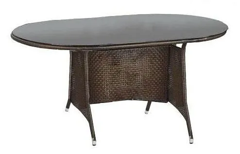 Szklany stół ogrodowy rattanowy B1-G29