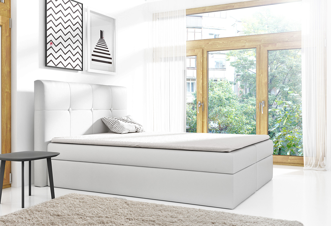 Łóżko kontynentalne 120x200 H2-A42