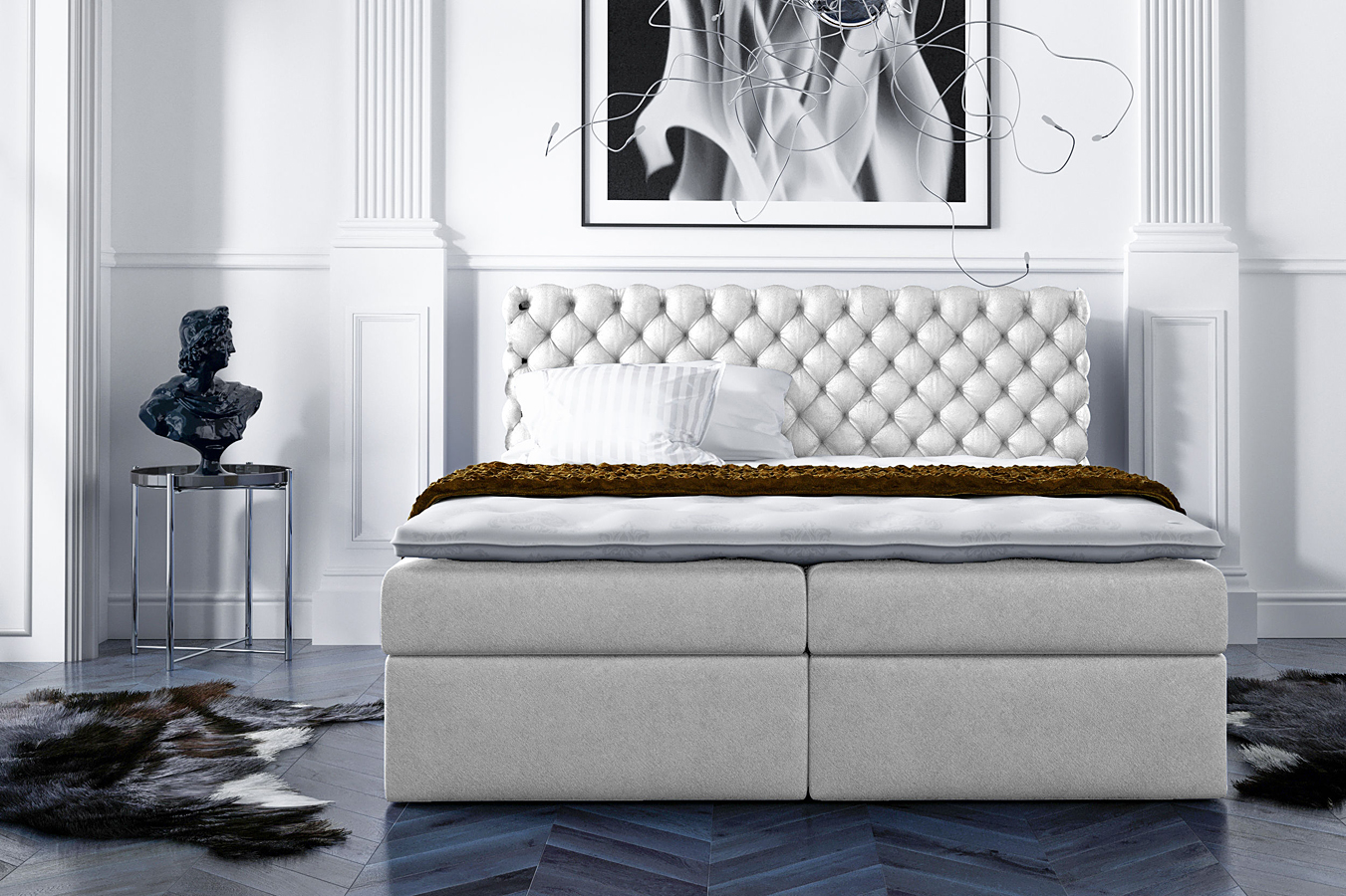 Łóżko kontynentalne 120x200 B4-L21