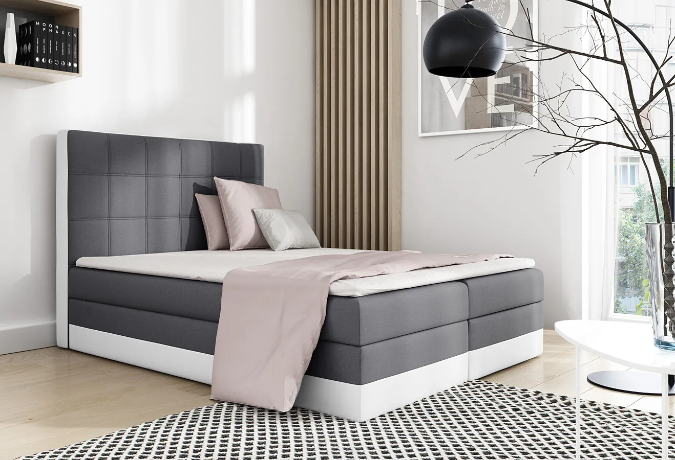 Łóżko kontynentalne 140x200 H5-K55