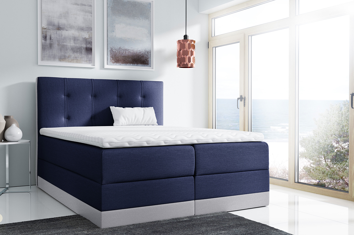 Łóżko kontynentalne 160x200 H2-S52