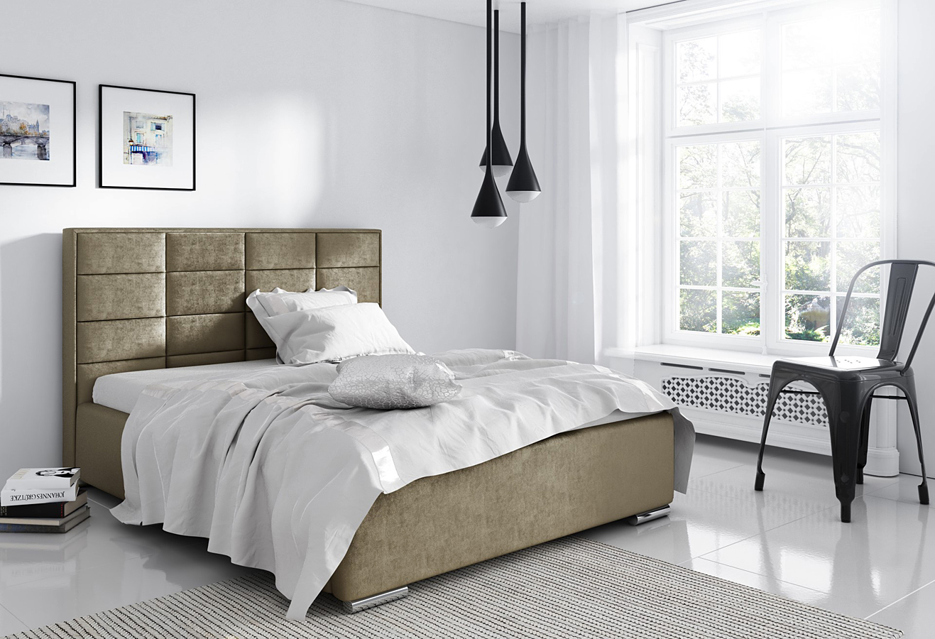 Łóżko tapicerowane 140x200 M1-C40