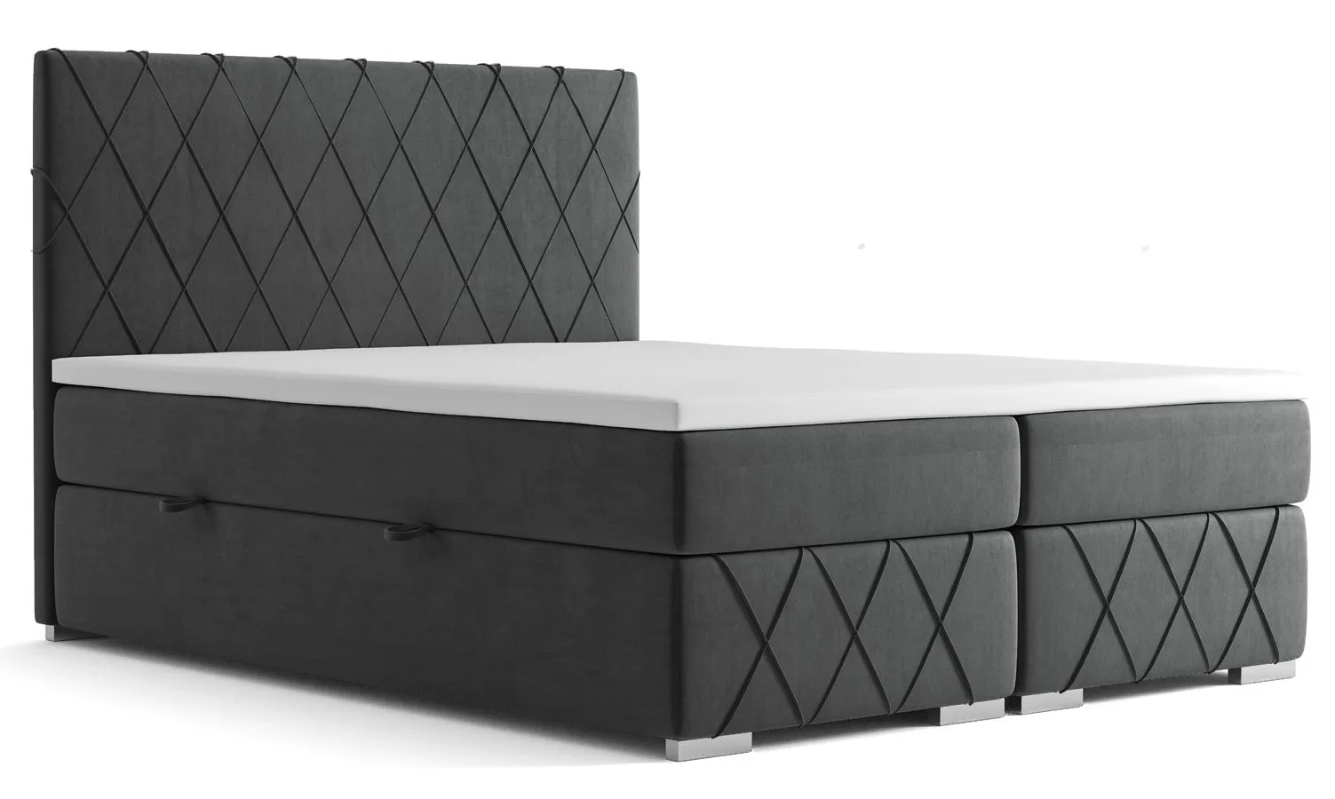 Dwuosobowe łóżko kontynentalne 120x200 E1-S36