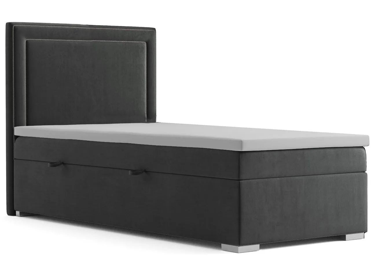 Pojedyncze łóżko boxspring 90x200 32 kolory G1-K17