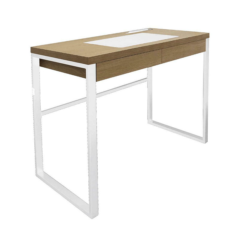 Elior Skandynawskie białe biurko z szufladami 100 cm C8-S49