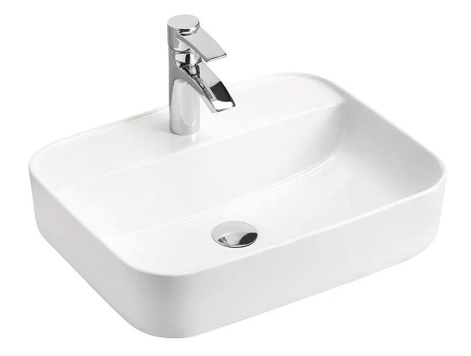 Elior Ceramiczna biała umywalka nablatowa K7-M89