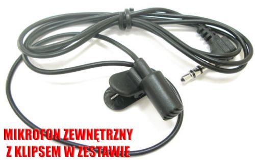 Dyskretny Mikrofon Zewnętrzny (średnica 5mm!) do Rejestratorów Dźwięku/Dyktafonów.