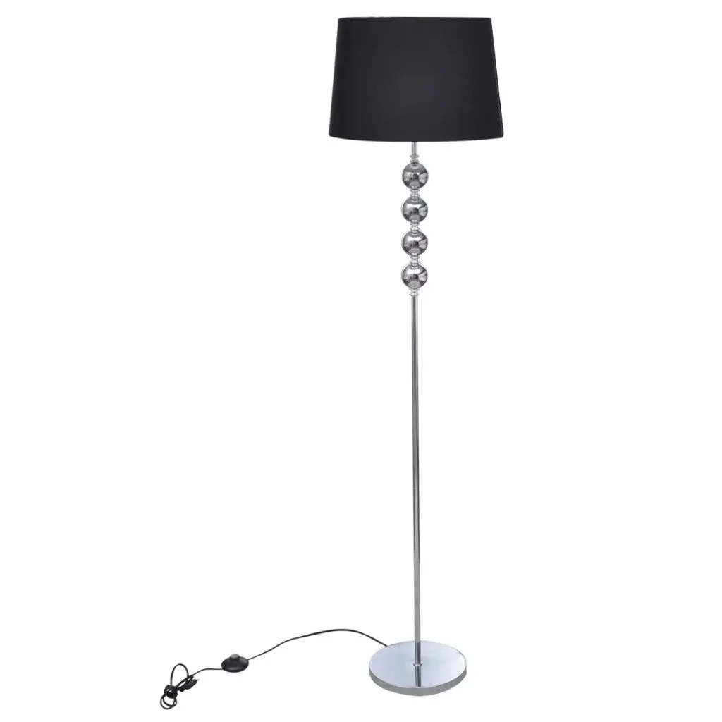 Czarna stojąca lampa podłogowa w stylu glamour 3X EX03 R2-H03