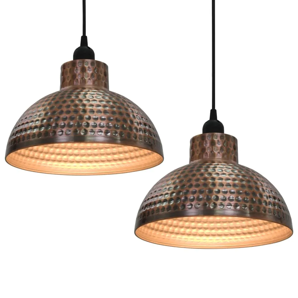 Komplet dwóch metalowych lamp wiszących - EX16 F8-E62