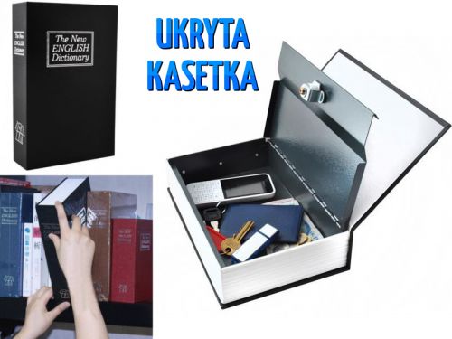 Sejf/Kasetka na Kosztowności Ukryta w Książce + 2 Kluczyki.