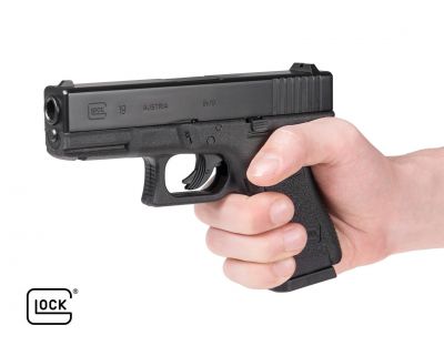 Licencjonowany GLOCK-19 ASG na Kule Gumowe, Kompozytowe i Aluminiowe 6mm (napęd Co2).