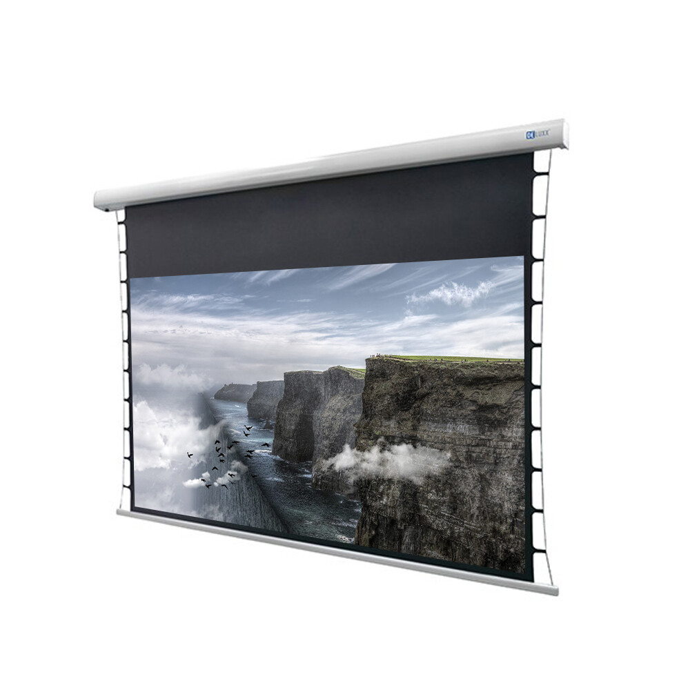 DELUXX Cinema Tension 4K Pro Fibre MWHT 203 x 114 cm elektryczny ekran z napinaczami 16:9 (92